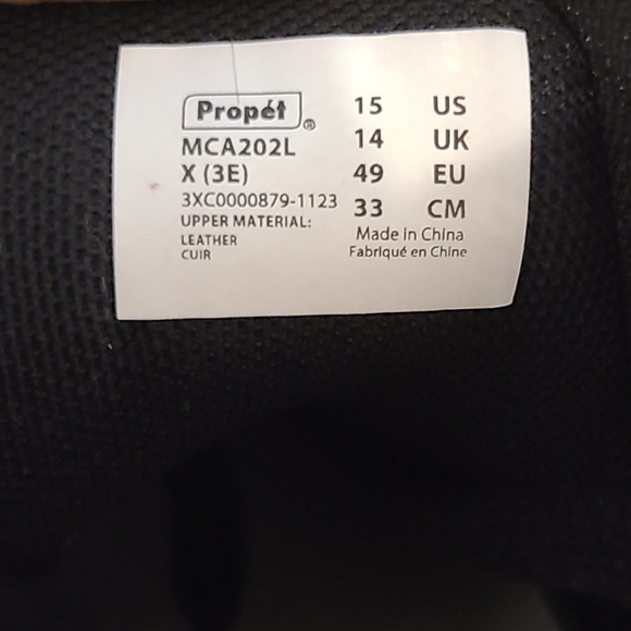 Propet Black and White Men's Sneakers SIZE 15 4E - Picture 11 of 11